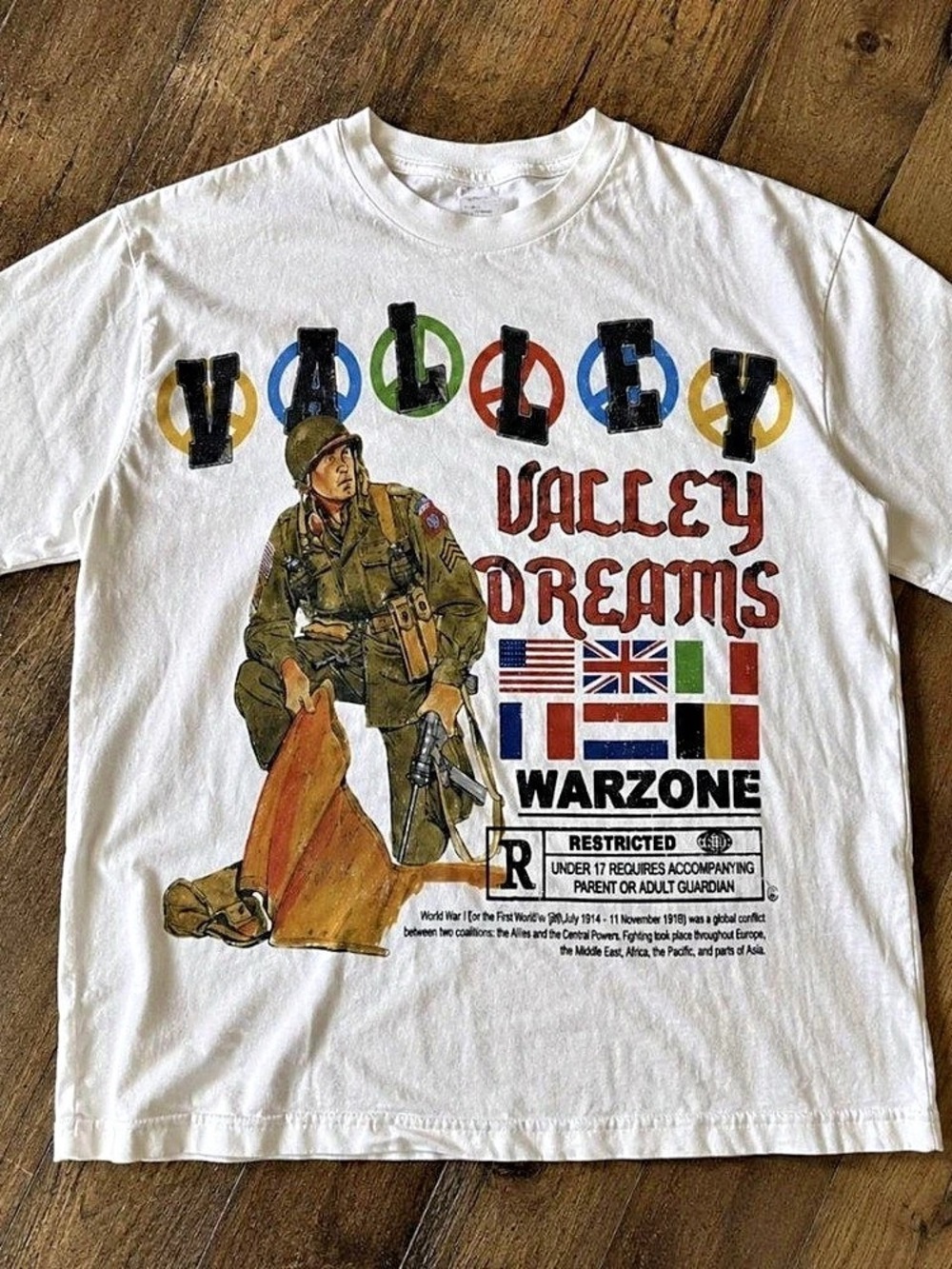 Vale Forever Warzone / Valley Dreams Tee White Short Sleeve